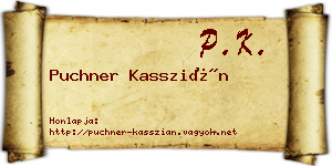 Puchner Kasszián névjegykártya